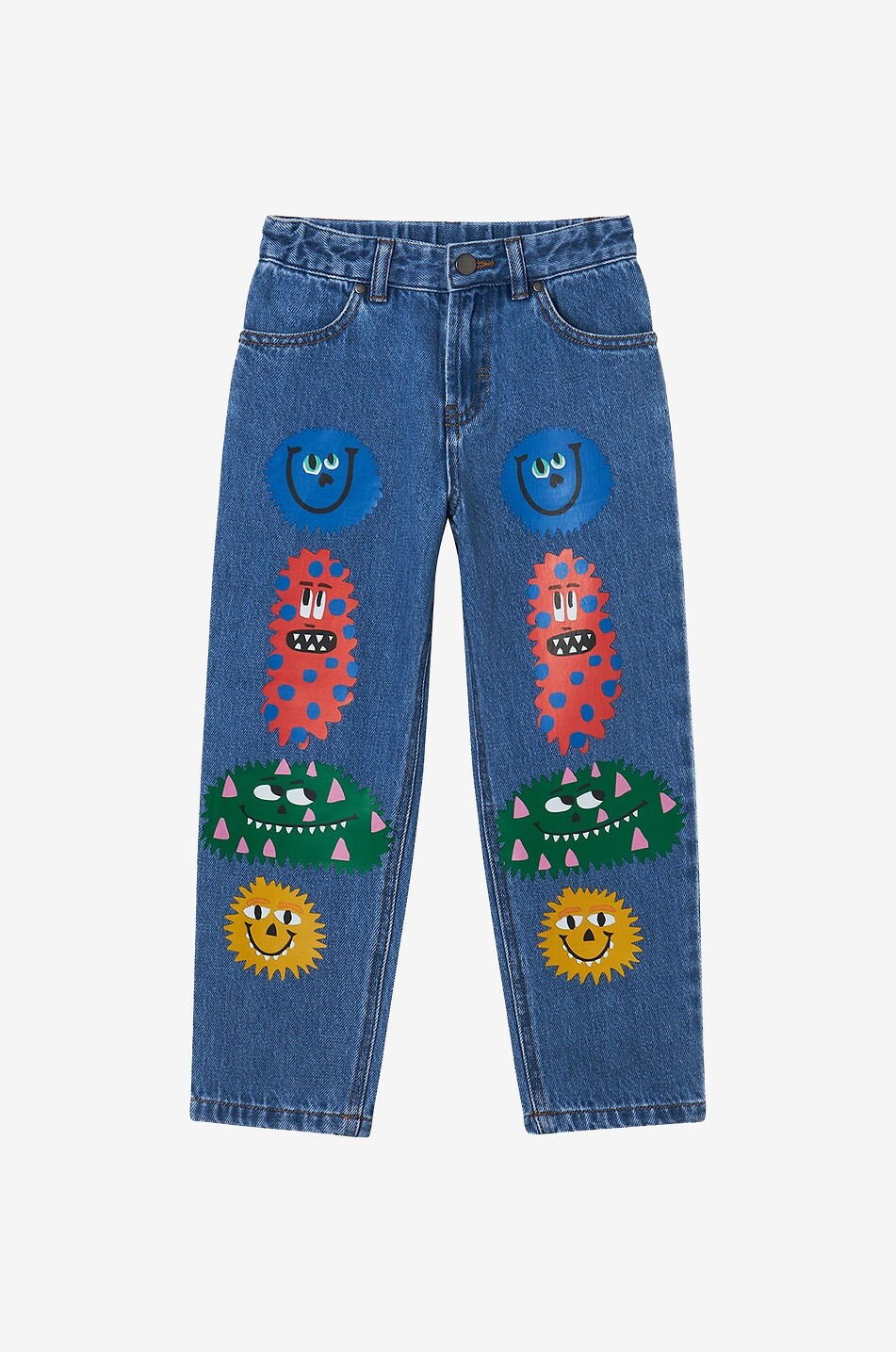 Jungen-Jeans mit Print Monster Heads
