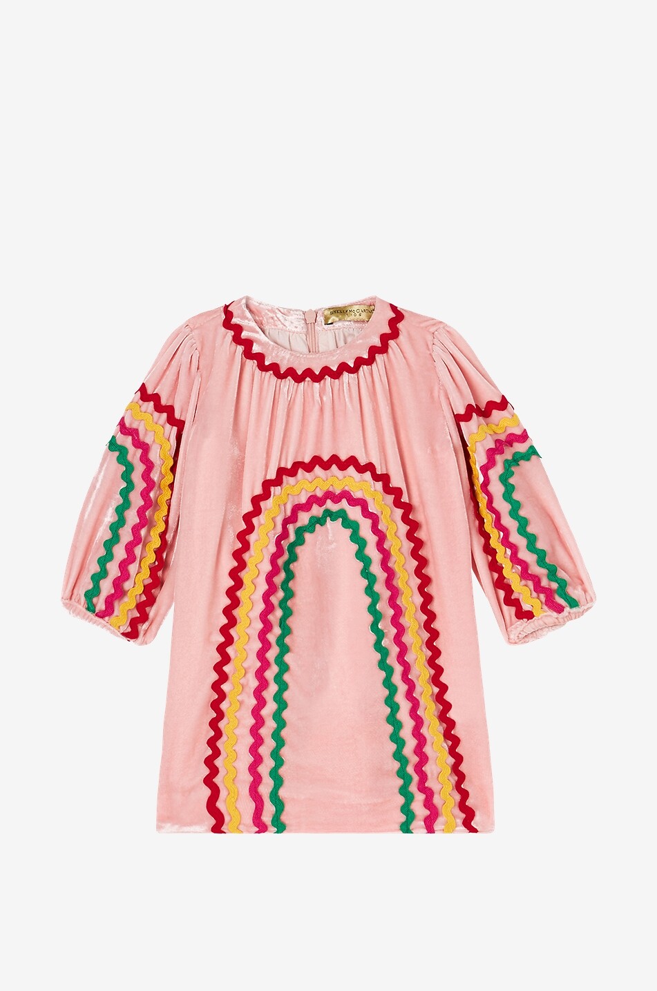 A-förmiges Babykleid aus Samt Rainbow