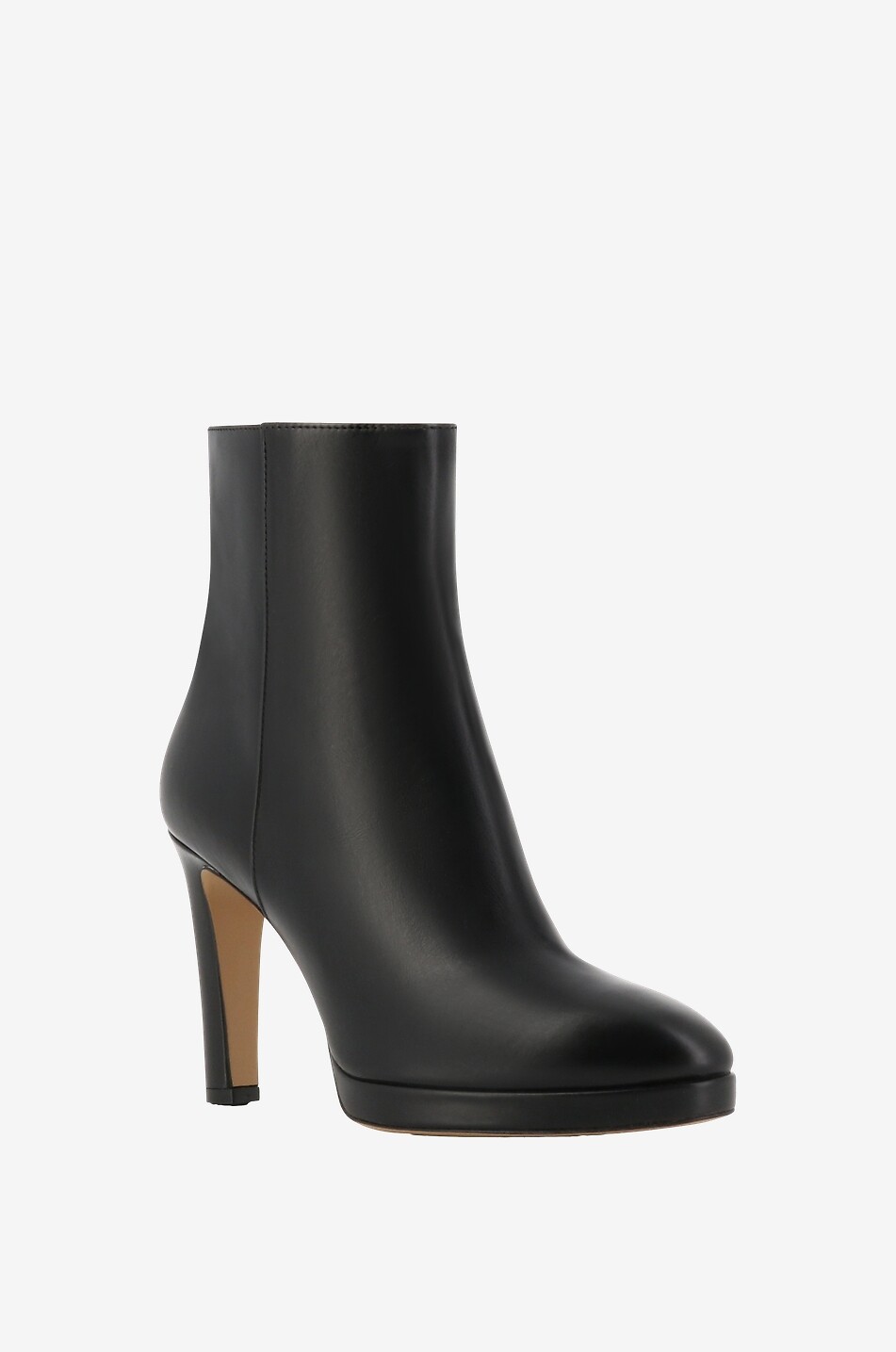 Bottines en cuir nappa à talon Charlotte 100