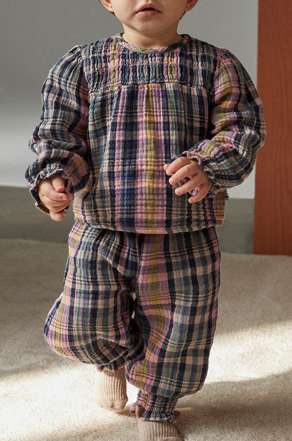 Ricarda checked baby shorts