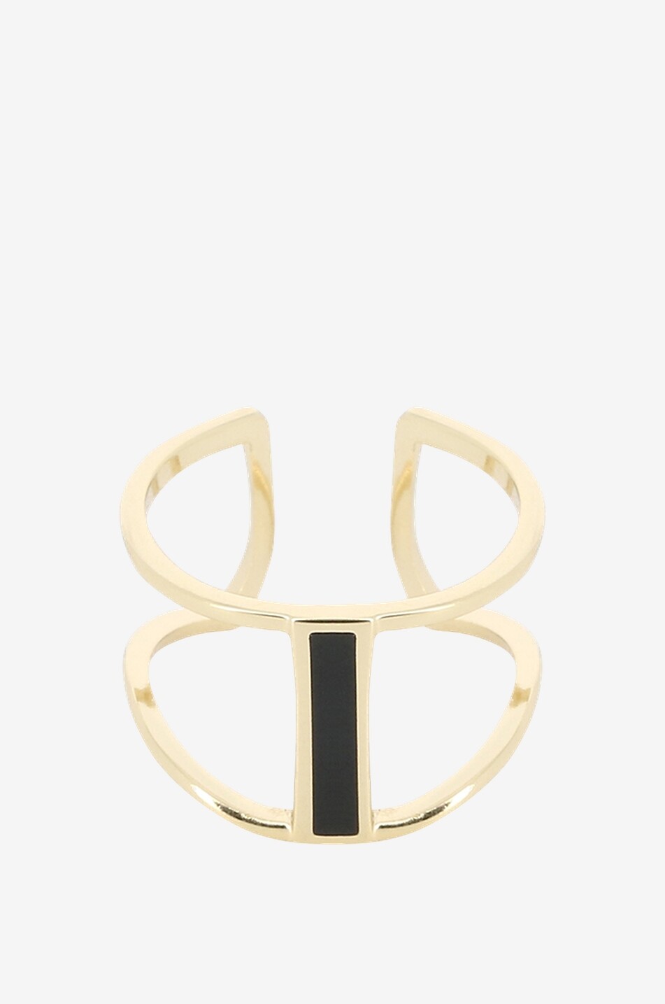 BANGLE UP Durchbrochener Ring mit Emaille Lumi Damen SCHWARZ 1