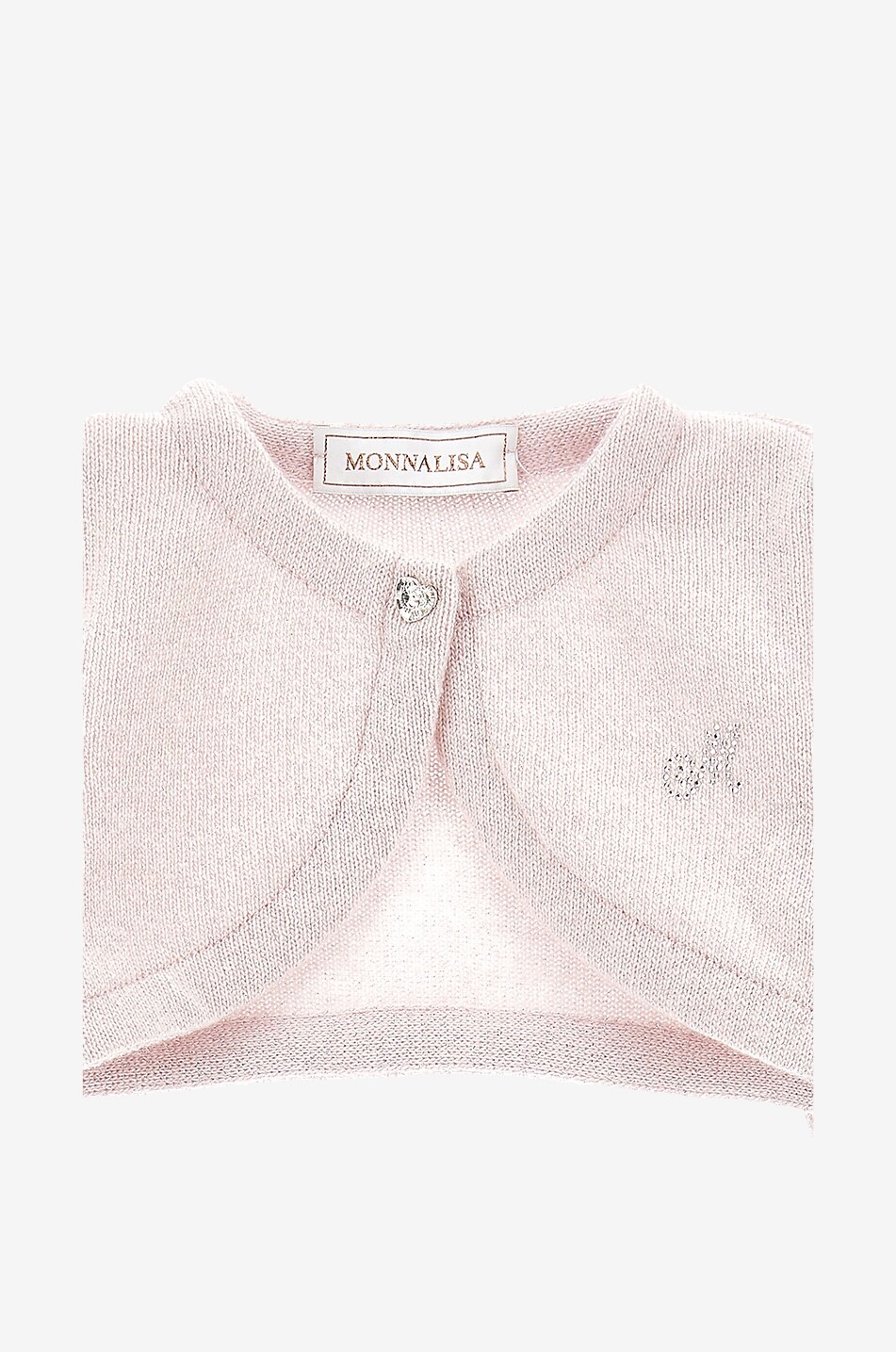 MONNALISA Cardigan bébé raccourci en maille lurex Bébé ROSE 3