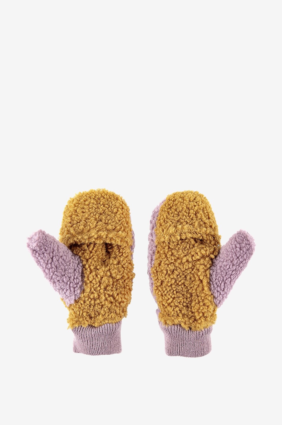 BOBO CHOSES Color Block children's plush mittens Girl LIGHT PURPLE 2