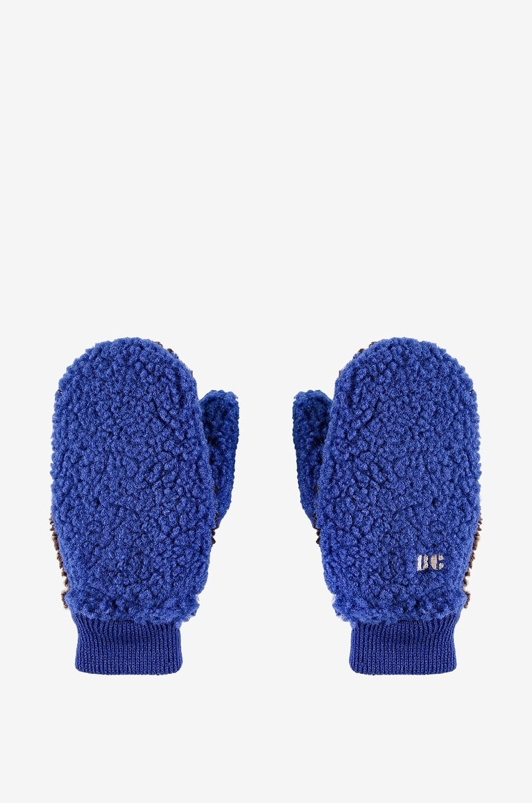 BOBO CHOSES Color Block children's plush mittens Girl MEDIUM BLUE 1