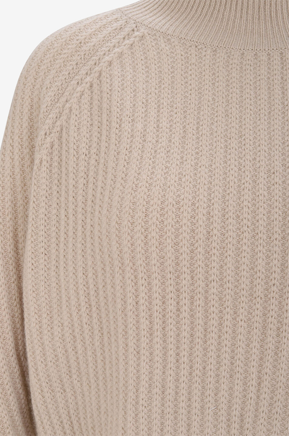 ALLUDE Cashmere high neck rib knit jumper Women BEIGE 3
