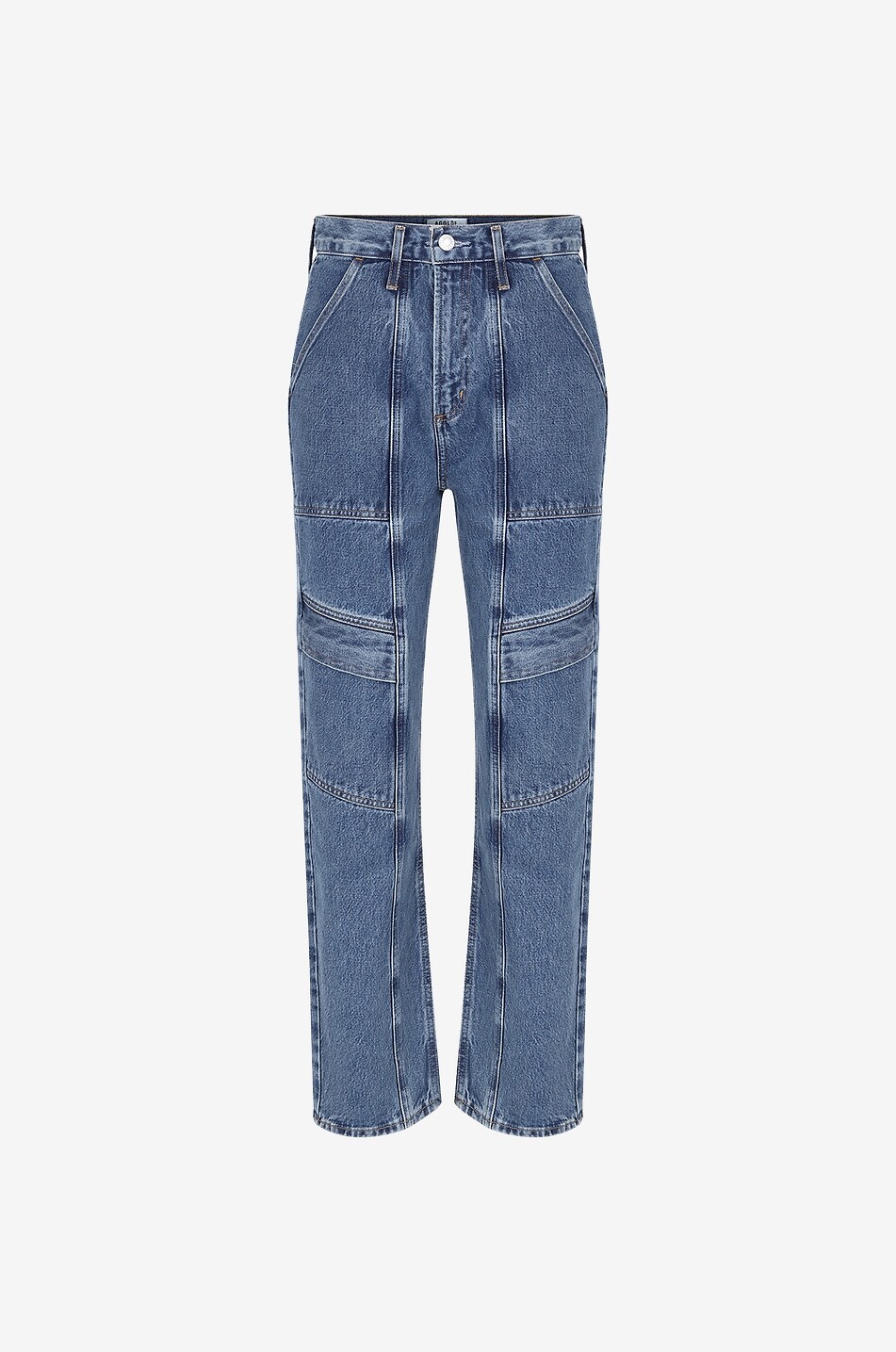 AGOLDE Cooper cotton straight leg cargo jeans Women DARK BLUE 1