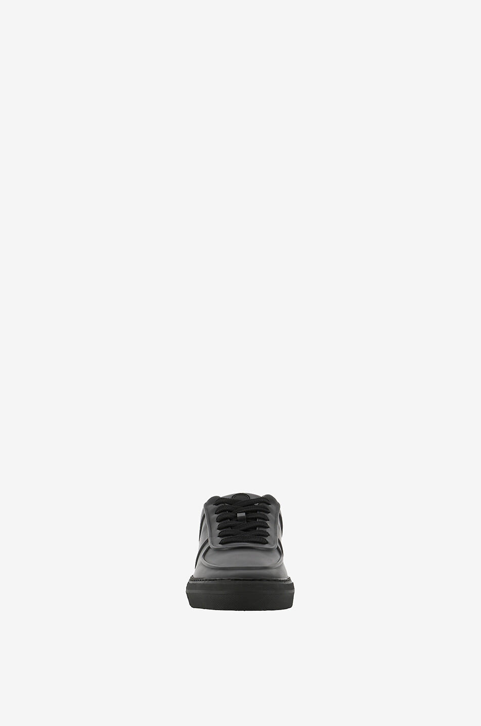 MONCLER Neue York low-top lace-up smooth leather sneakers Men BLACK 2