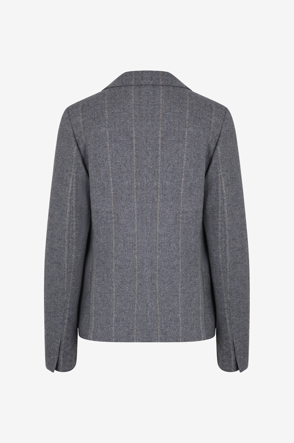 FABIANA FILIPPI Gestreifter Blazer aus Flanell Damen GRAU 2