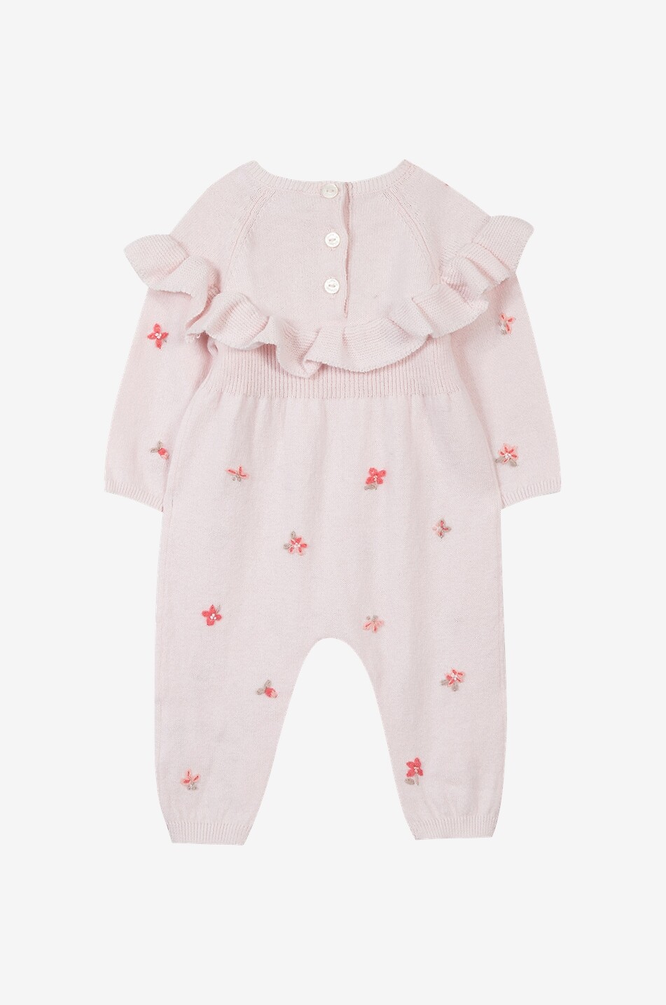 TARTINE ET CHOCOLAT Baby-Strick-Overall mit Blütenstickereien Baby ROSA 2