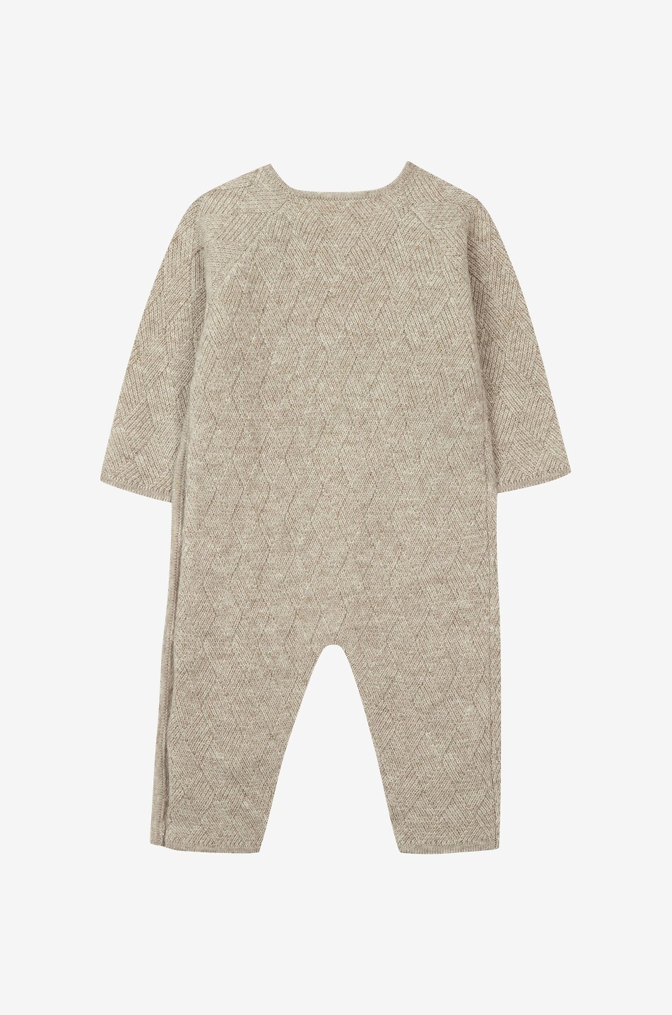 TARTINE ET CHOCOLAT Combinaison bébé en maille losanges en cachemire Bébé BEIGE 2
