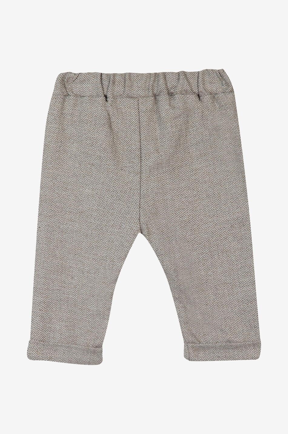 Herringbone patterned baby flannel trousers