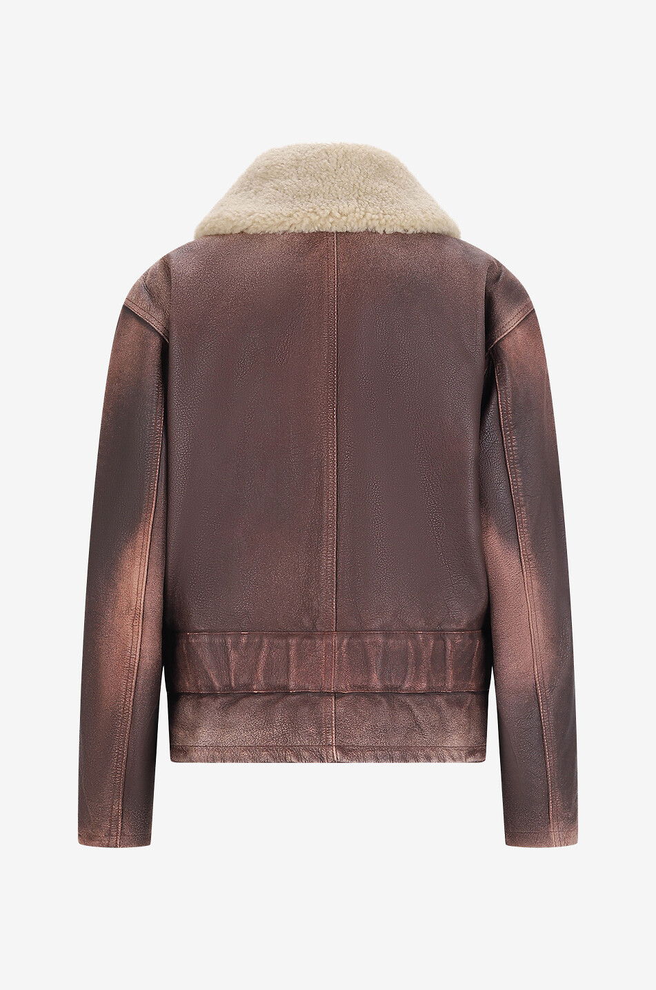 Bomber en cuir vintage Aviator Ilaria