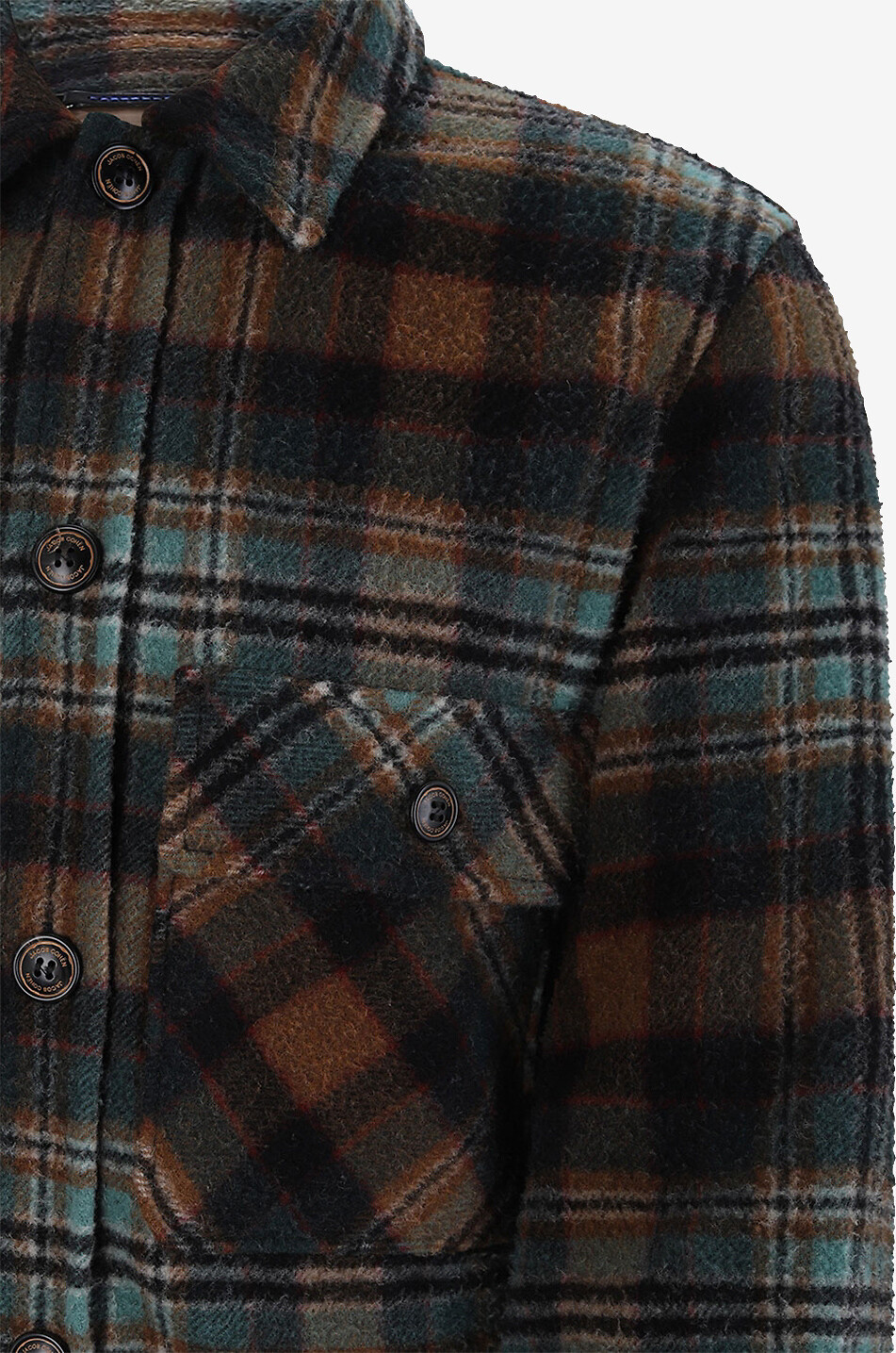 JACOB COHEN Checked wool shirt jacket Men MULTI COLOURED 3