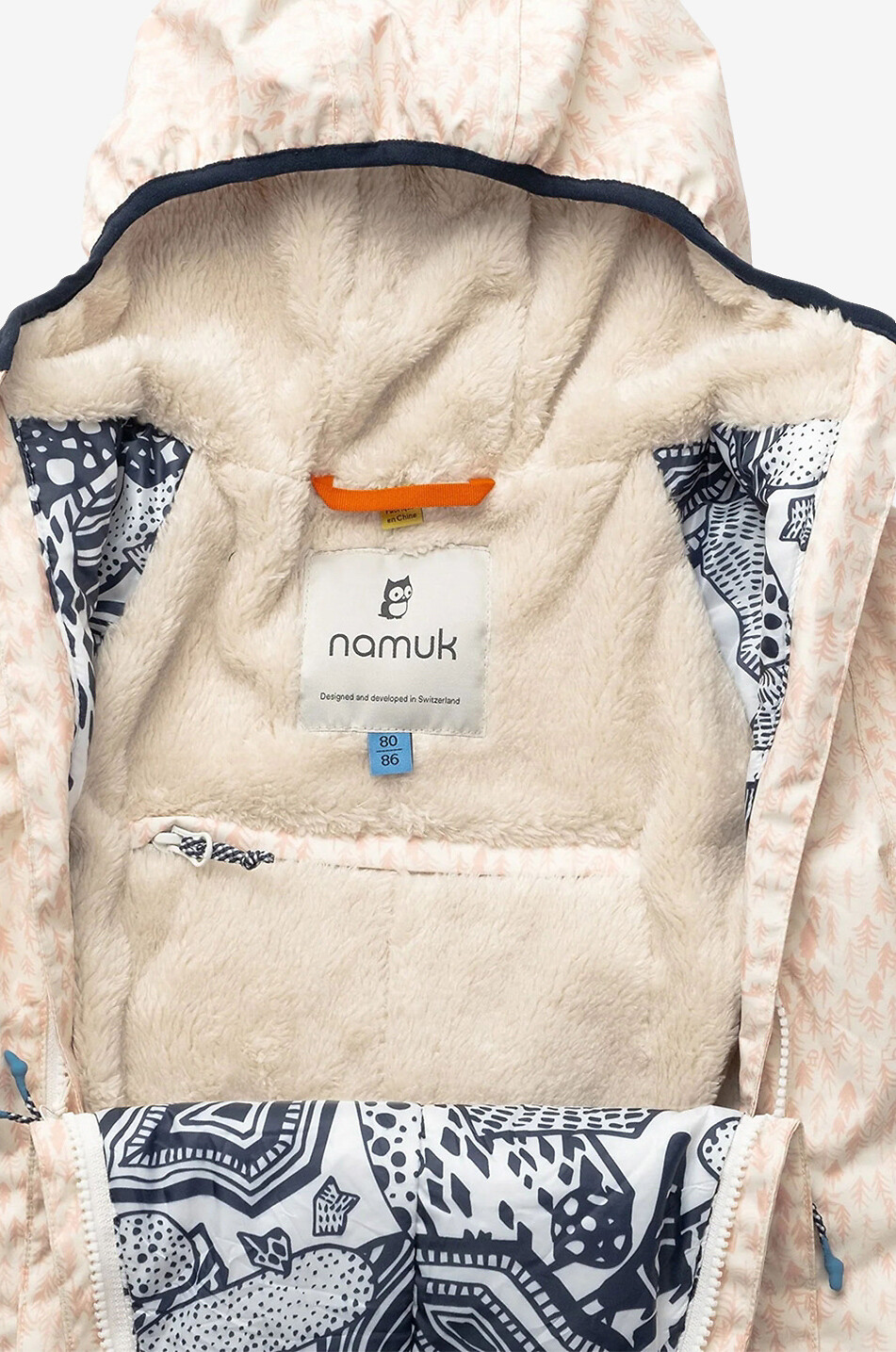 NAMUK Baby-Schneeanzug Zack Unisex CREMEFARBEN 2