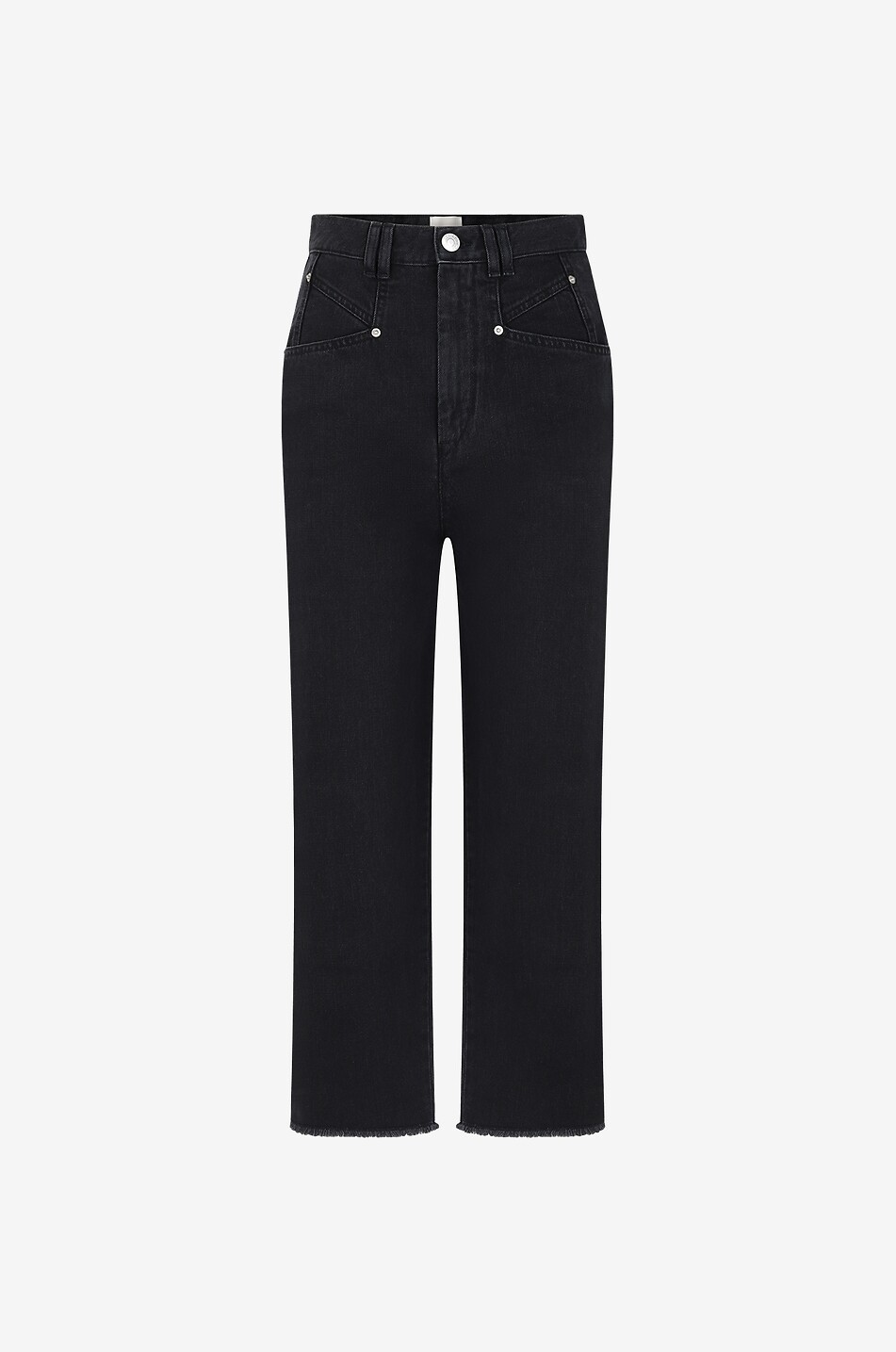 Gerade verkürzte Jeans mit hohem Bund Dilali