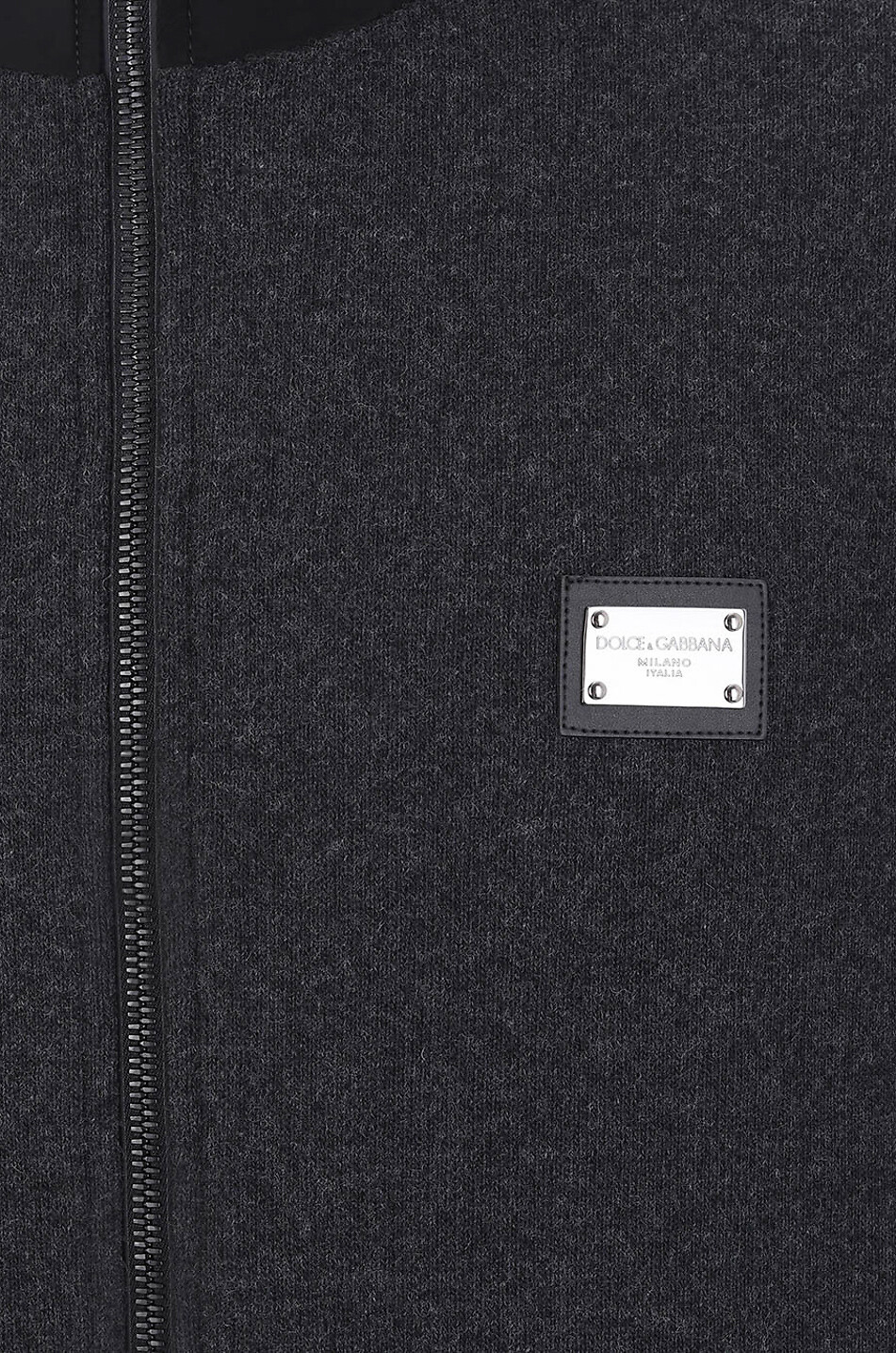 Wattierte Strick-Bomberjacke mit Nylon-Kapuze