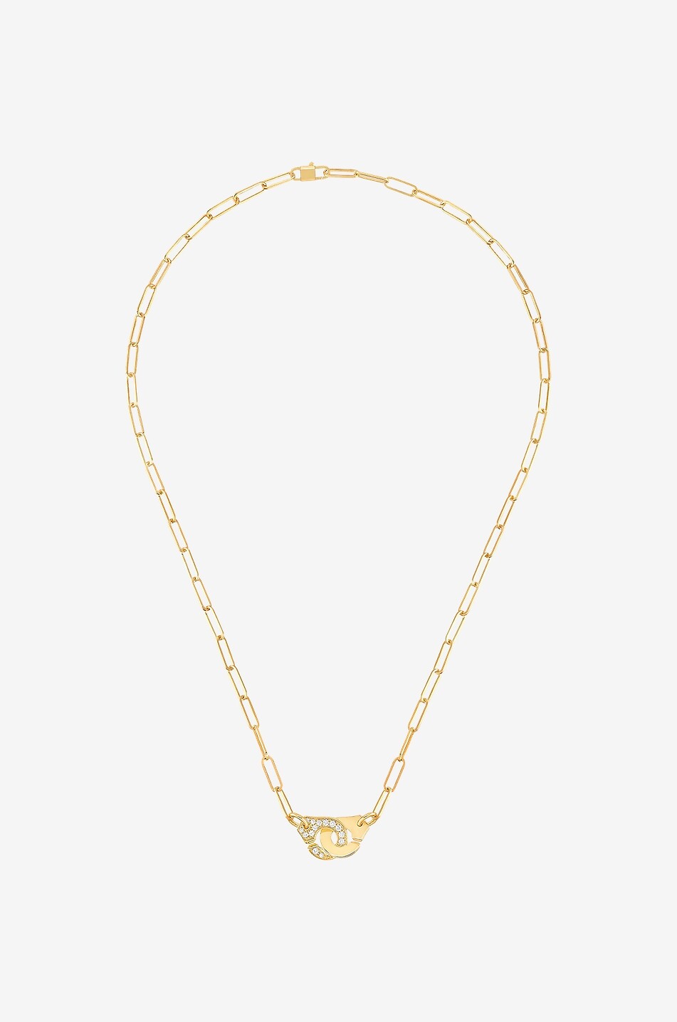 Collier en or jaune et diamants Menottes R10