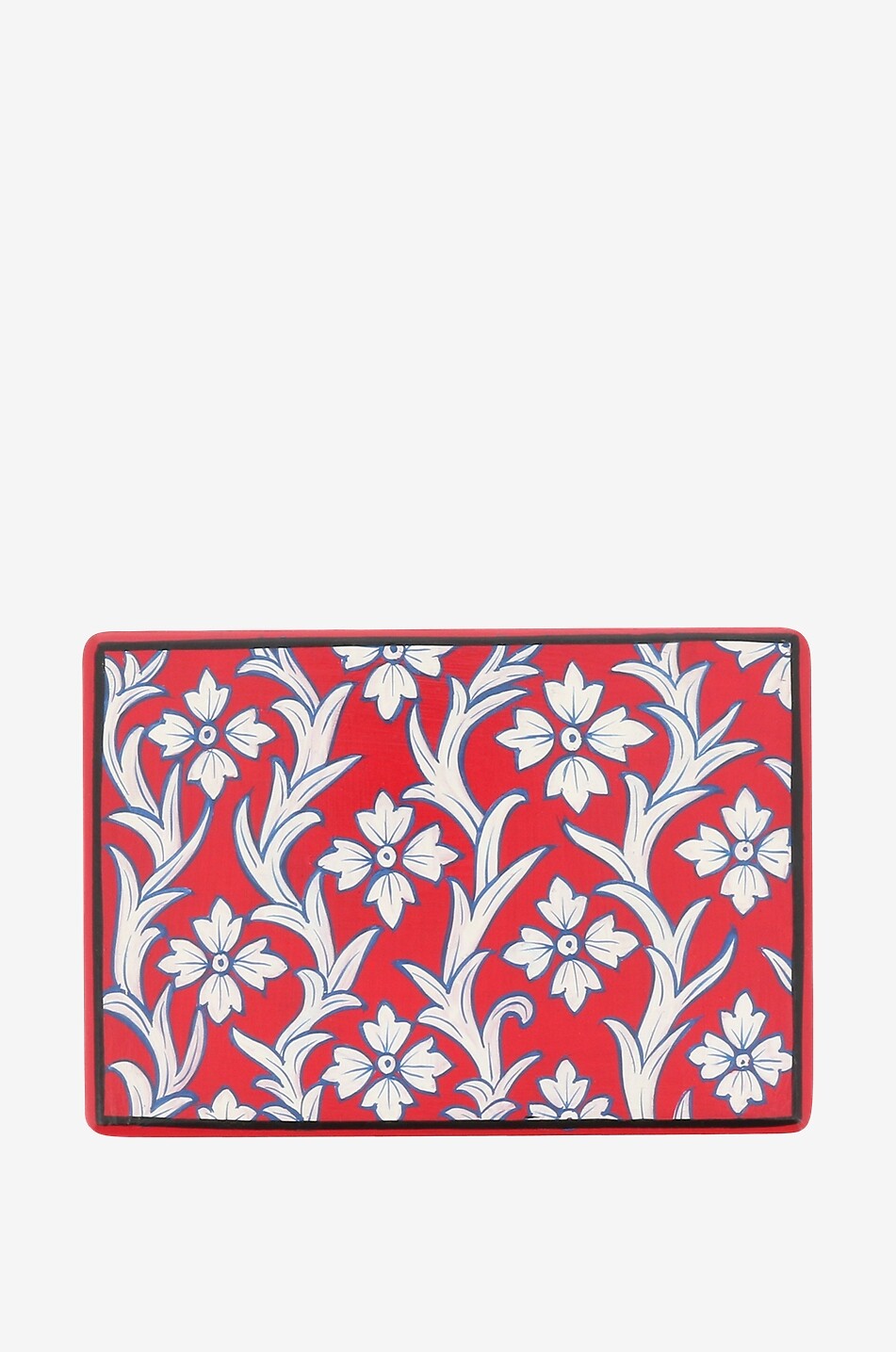 CAROLINE DE BENOIST Kleine rechteckige Schachtel Fleur Blanche Haus ROT 1