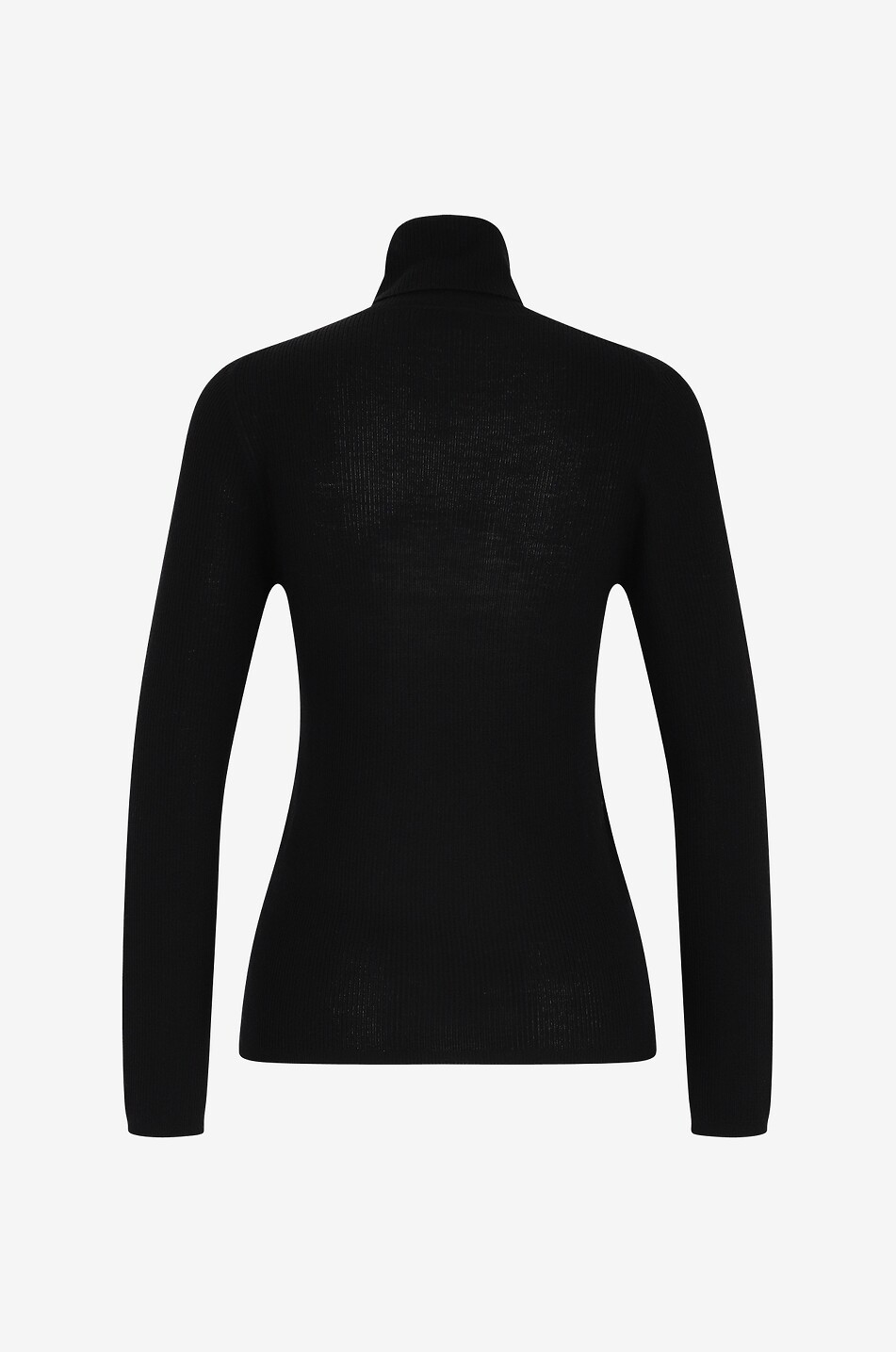 BONGENIE Feiner Rippstrick-Schlauchpullover mit Rollkragen Damen SCHWARZ 2