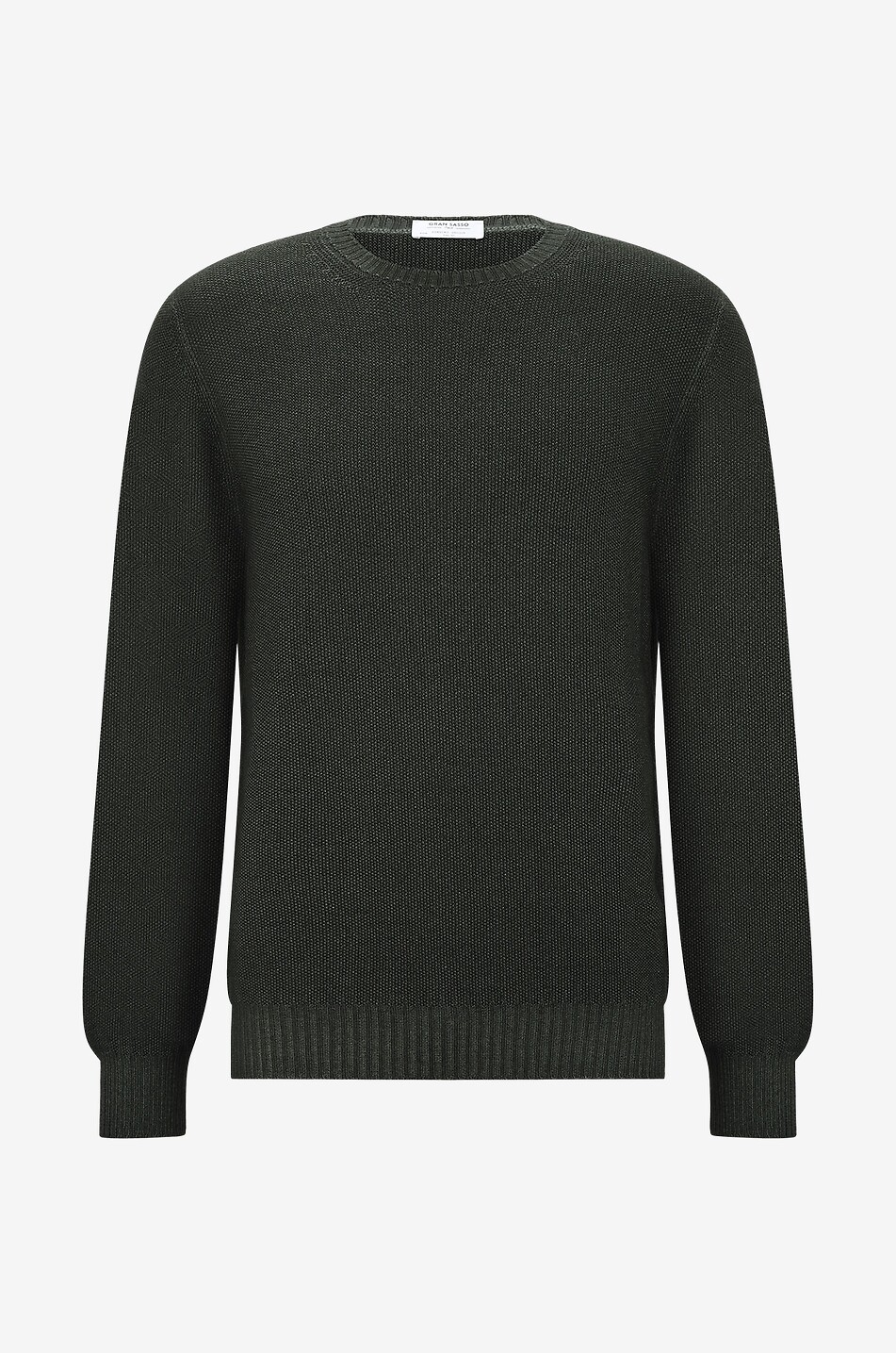 Rundhalspullover aus Wolle im Reisstrick