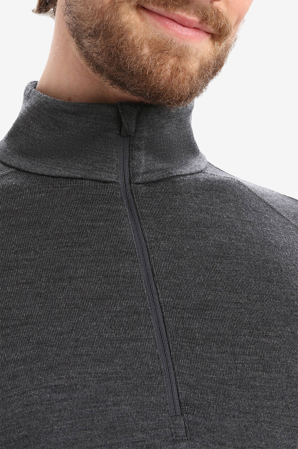 ICE BREAKER Sous-pull à col montant zippé 260 ZoneKnit Homme GRIS 4