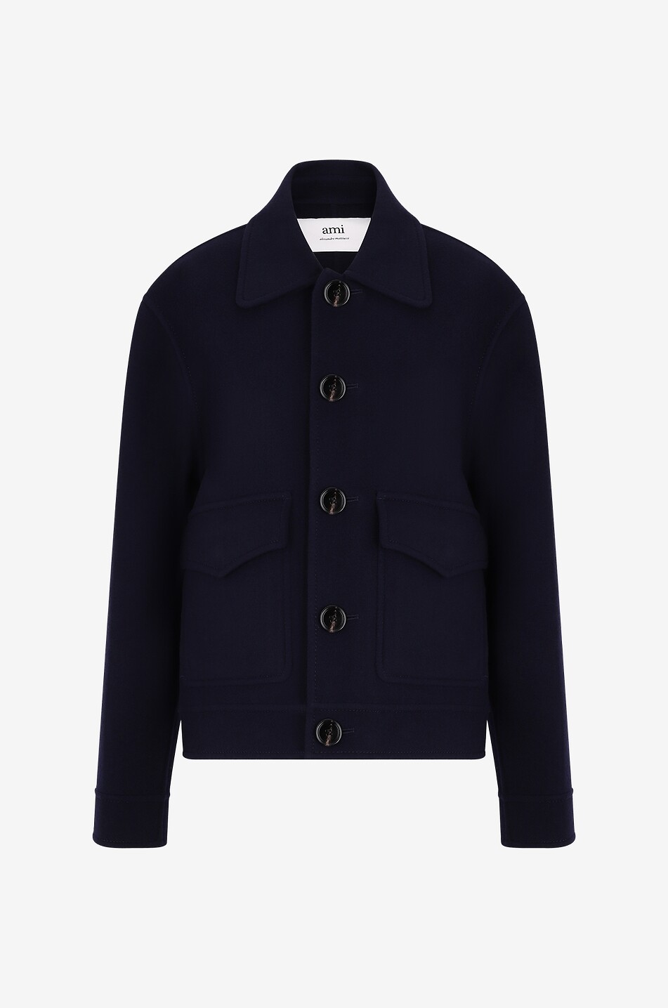Boxy double face wool and cashmere jacket