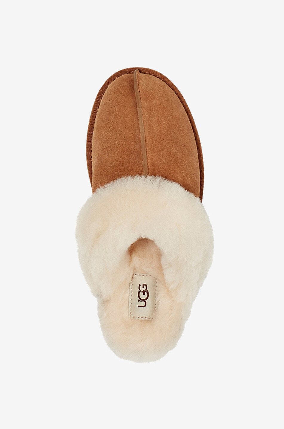 UGG Chaussons en daim et peau lainée W Scuffette II Femme MARRON 6