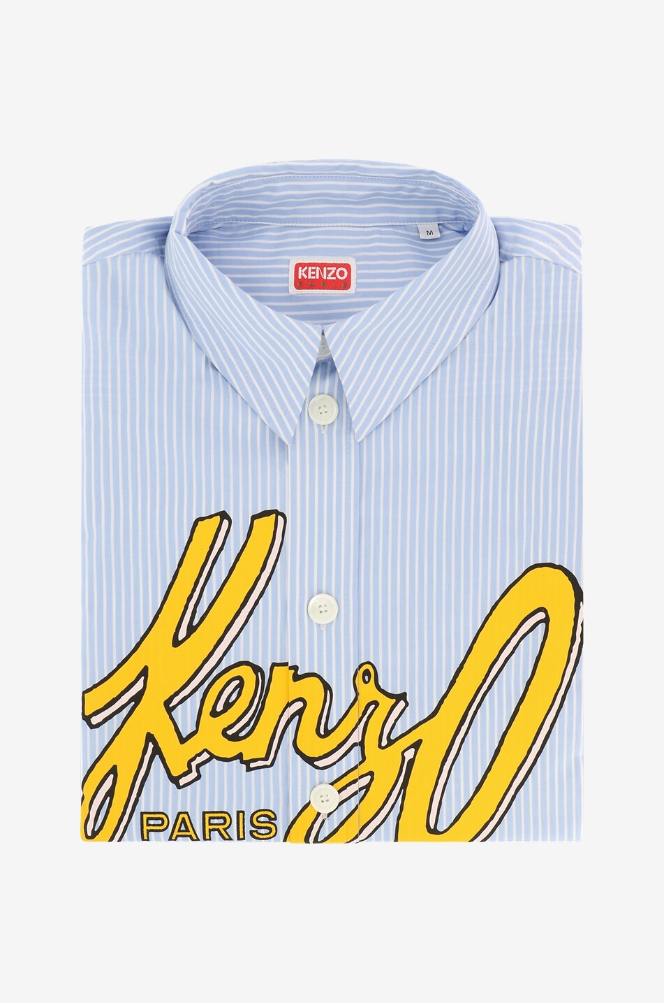 Chemise à manches longues en coton Kenzo Archive Logo