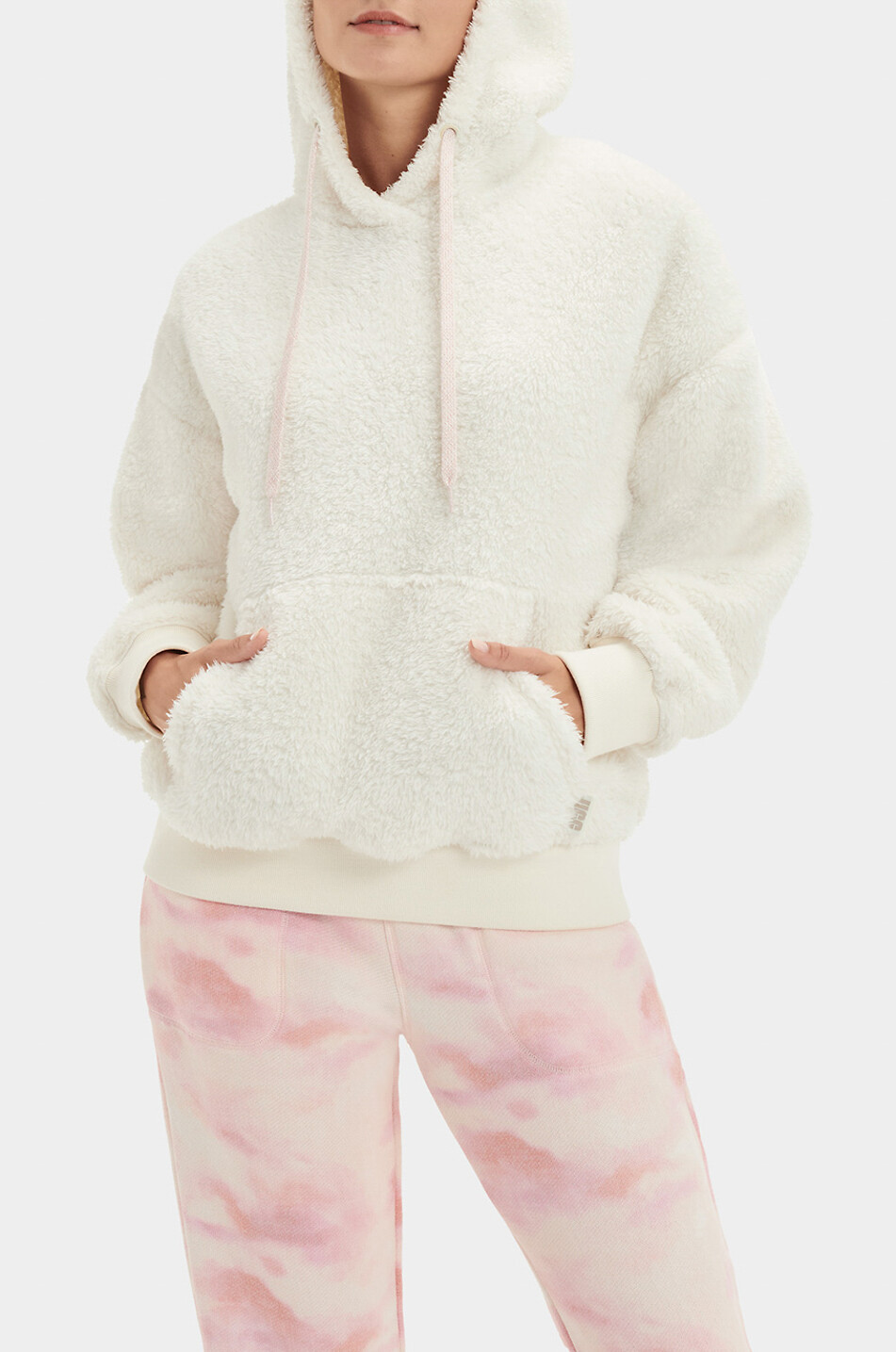 UGG Sweat-shirt à capuche duveteux Loyra Femme BLANC CASSE 2