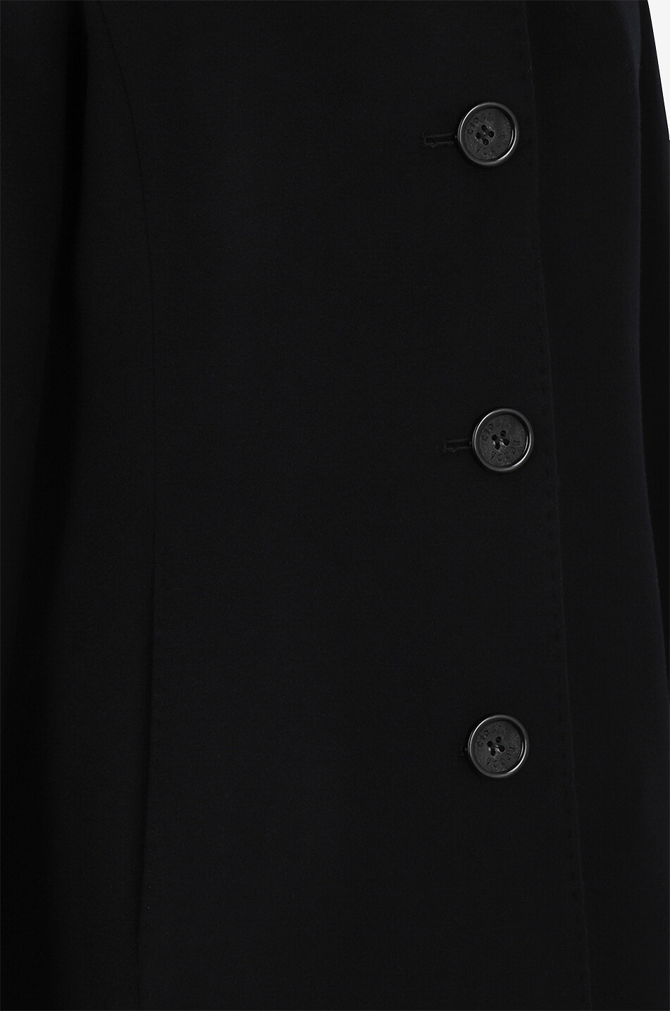 CINZIA ROCCA Manteau long cintré en laine vierge avec plastron doudoune Femme NOIR 3