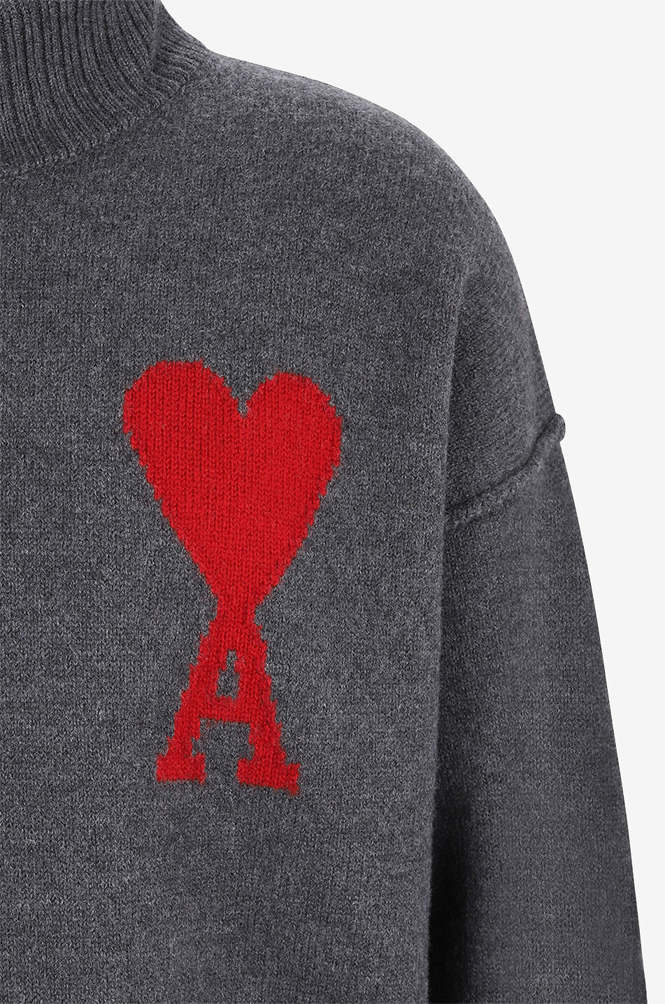 AMI Dicker Pullover mit Stehkragen XXL Red Ami de Coeur Herren GRAU 3