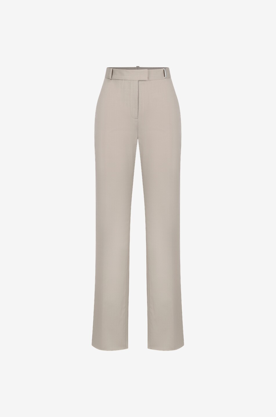 Wool-blend straight-leg trousers