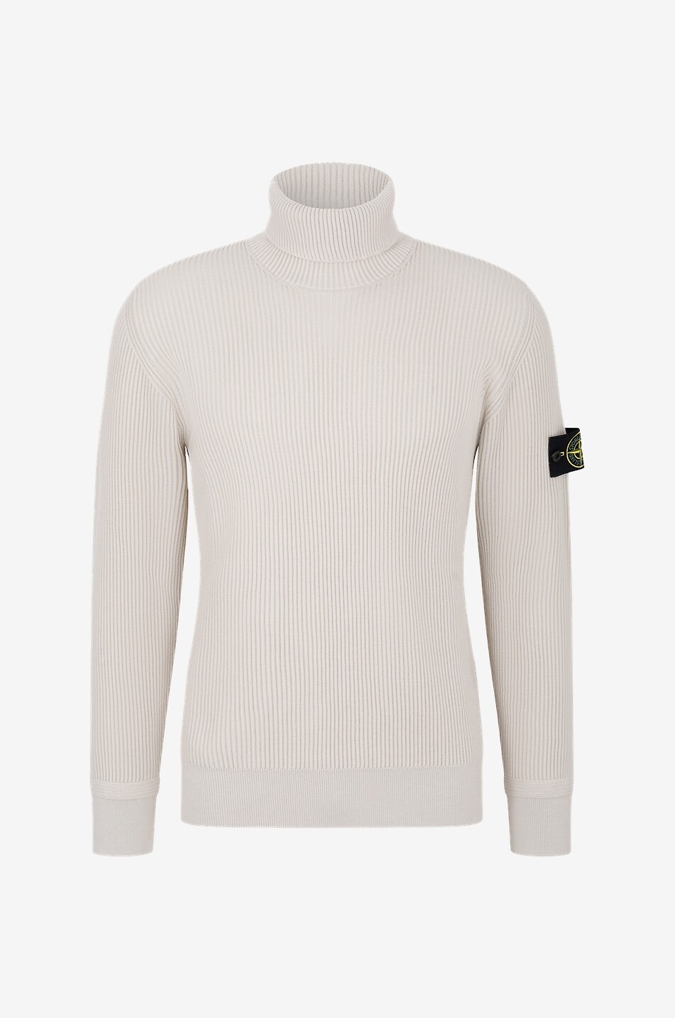 STONE ISLAND Pull côtelé à col roulé 552C2 Homme GRIS CLAIR 1