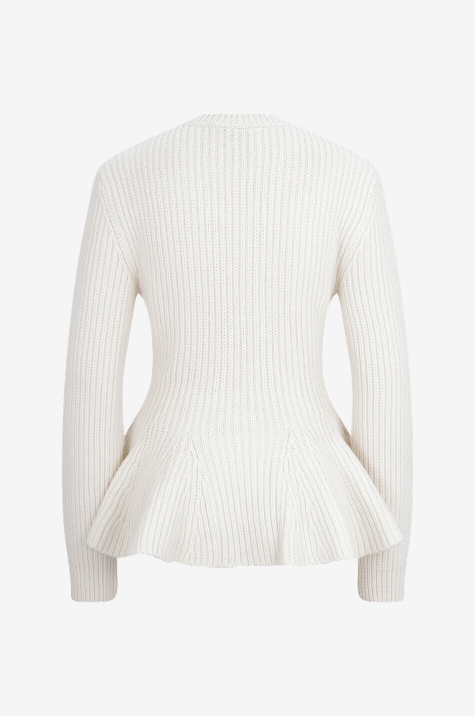 ALEXANDER McQUEEN Chunky cable-knit jumper with peplum Women EGGSHELL 2