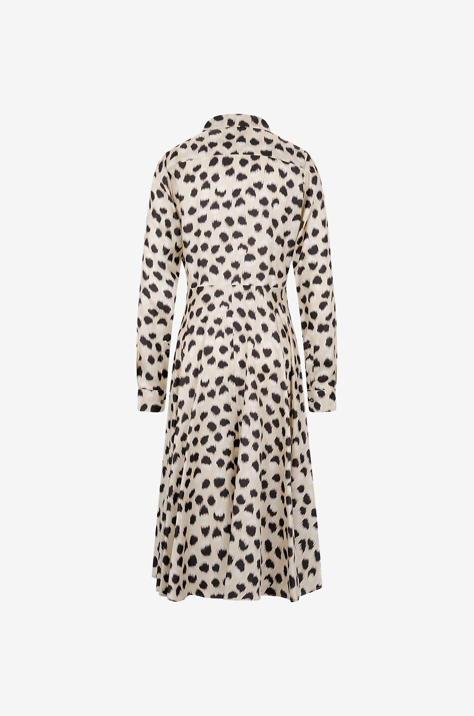 Robe chemise en sergé à imprimé animalier
