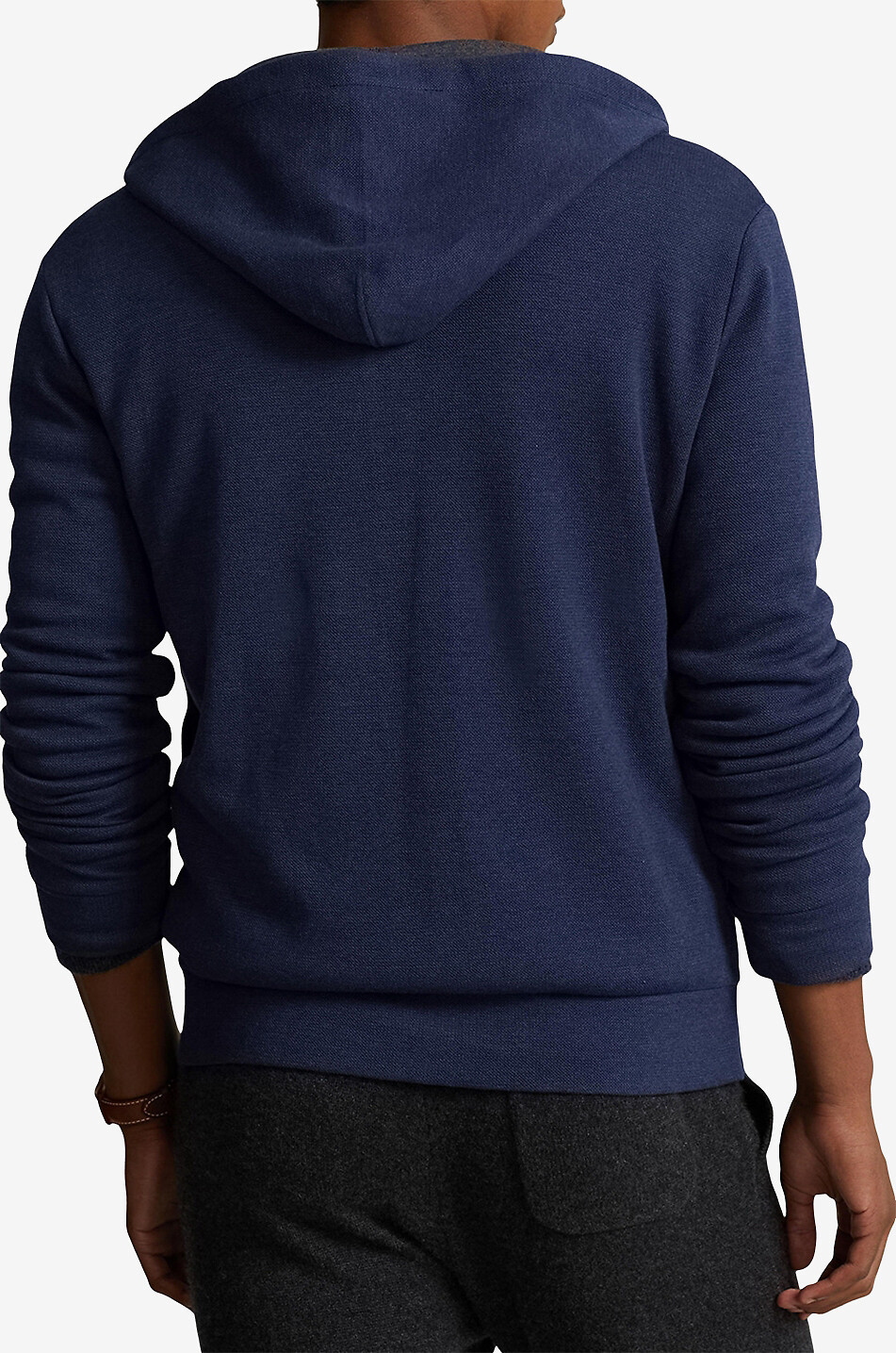 POLO RALPH LAUREN Sweat-shirt zippé à capuche en coton piqué Pony Homme BLEU FONCE 3