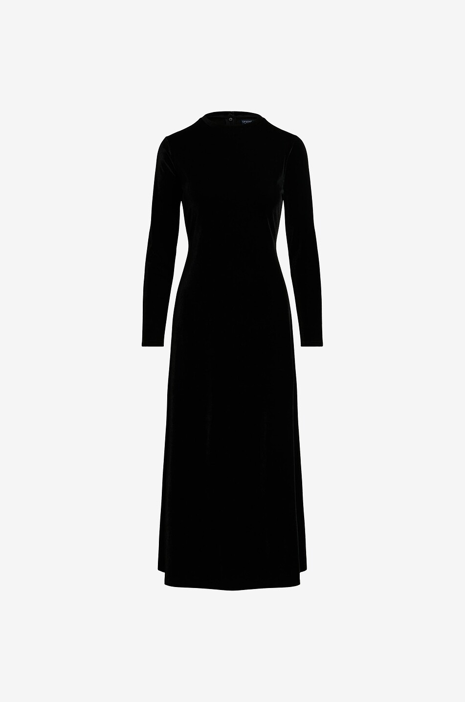 POLO RALPH LAUREN Langes Kleid aus Stretch-Samt Damen SCHWARZ 1