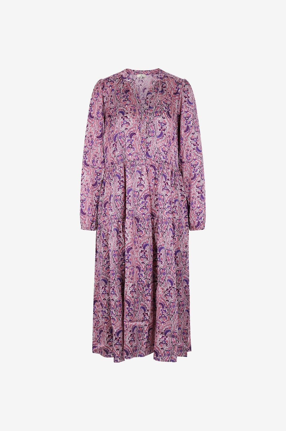 Robe midi en soie motif Paisley Elinor