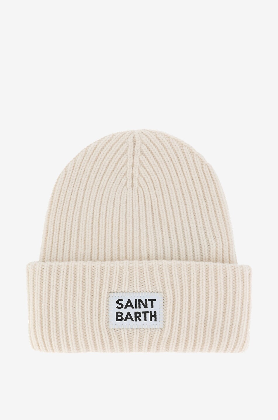 MC2 SAINT BARTH Berry wool viscose and nylon beanie Women EGGSHELL 1