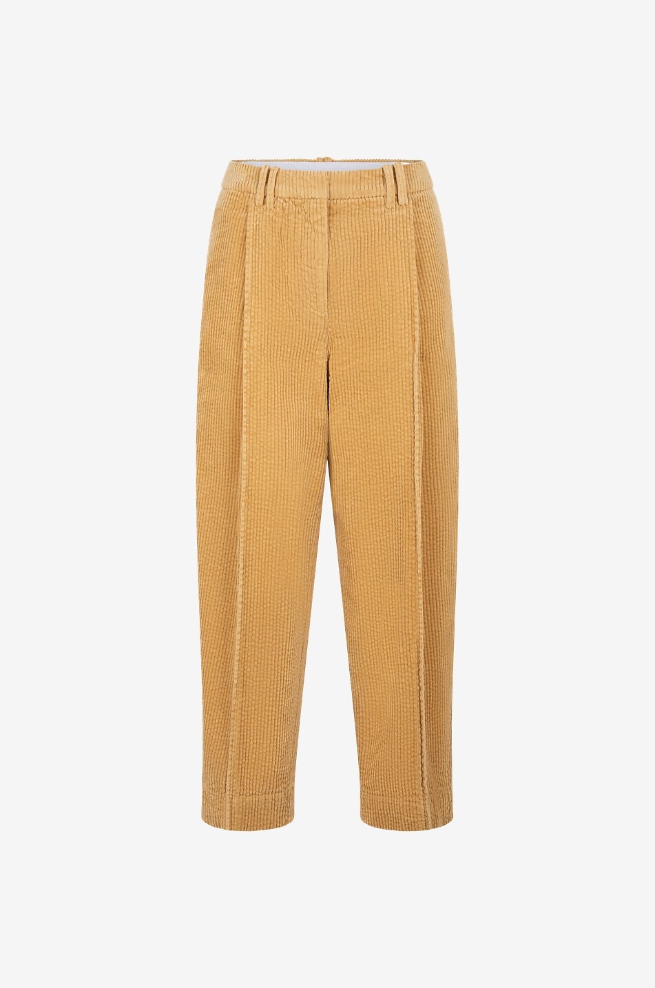 GANNI Cropped carrot trousers in corduroy Women LIGHT YELLOW 1