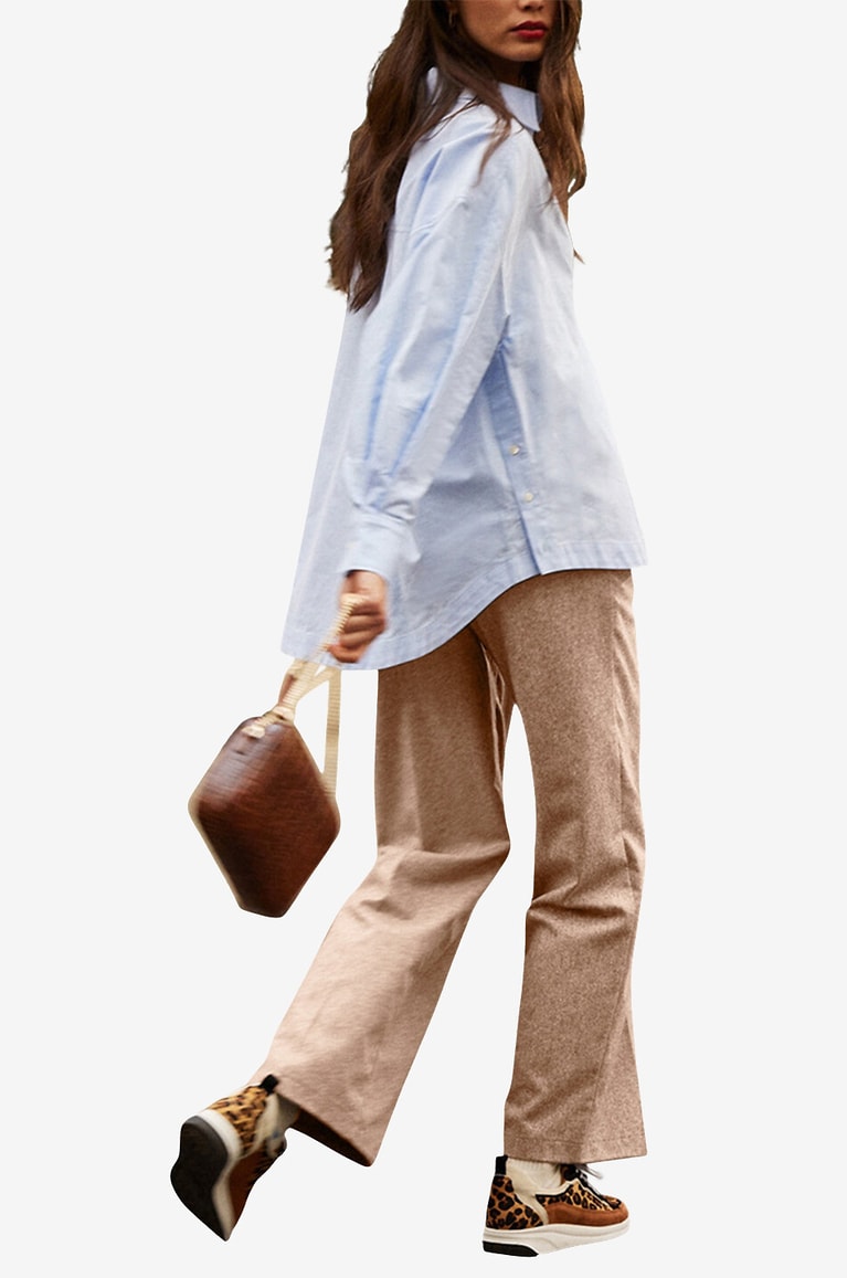 BALZAC PARIS Pantalon évasé taille haute John Femme BEIGE 5