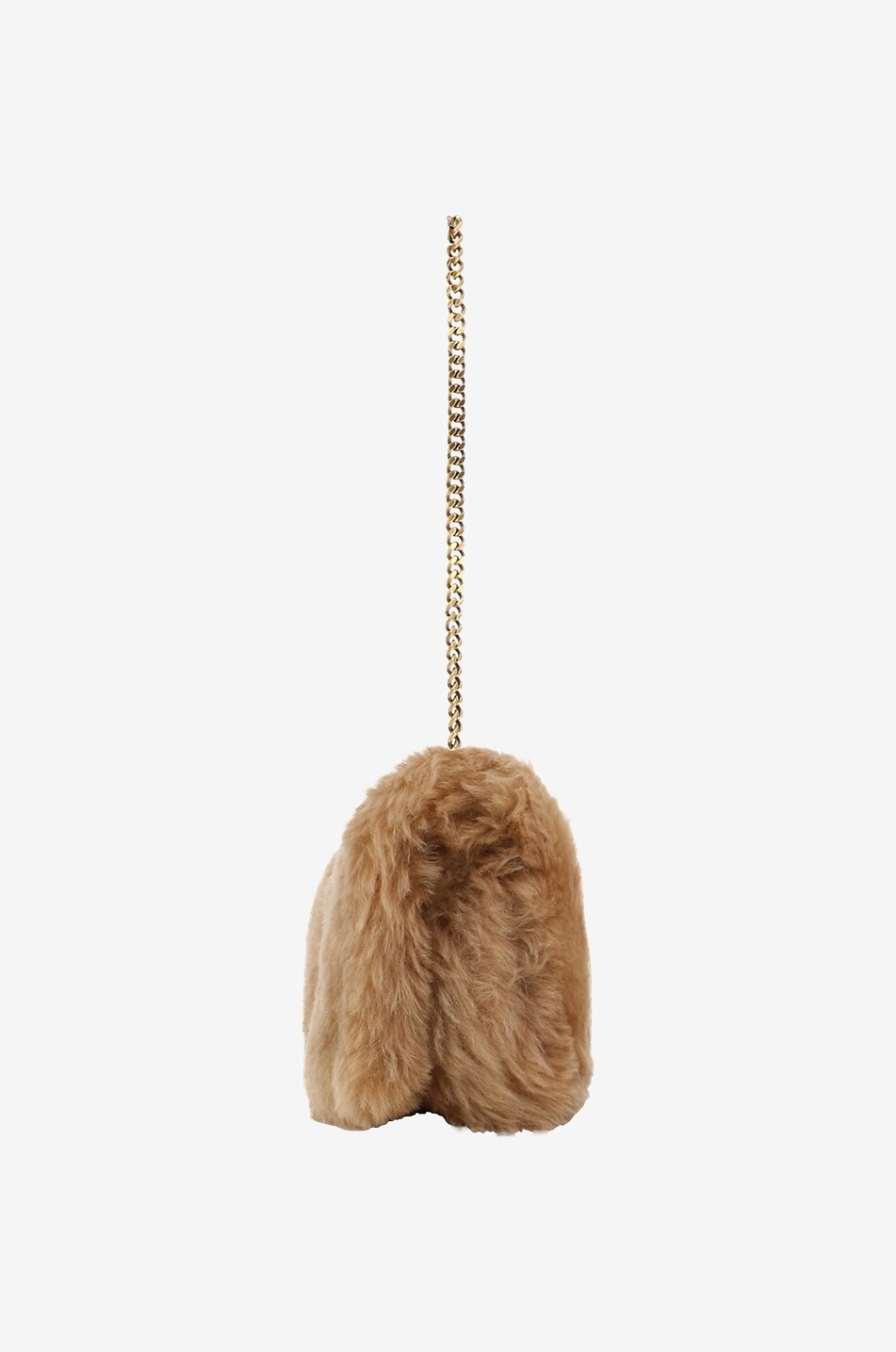 SAINT LAURENT PARIS Sac porté épaule Kate Small Shearling Femme MARRON 4