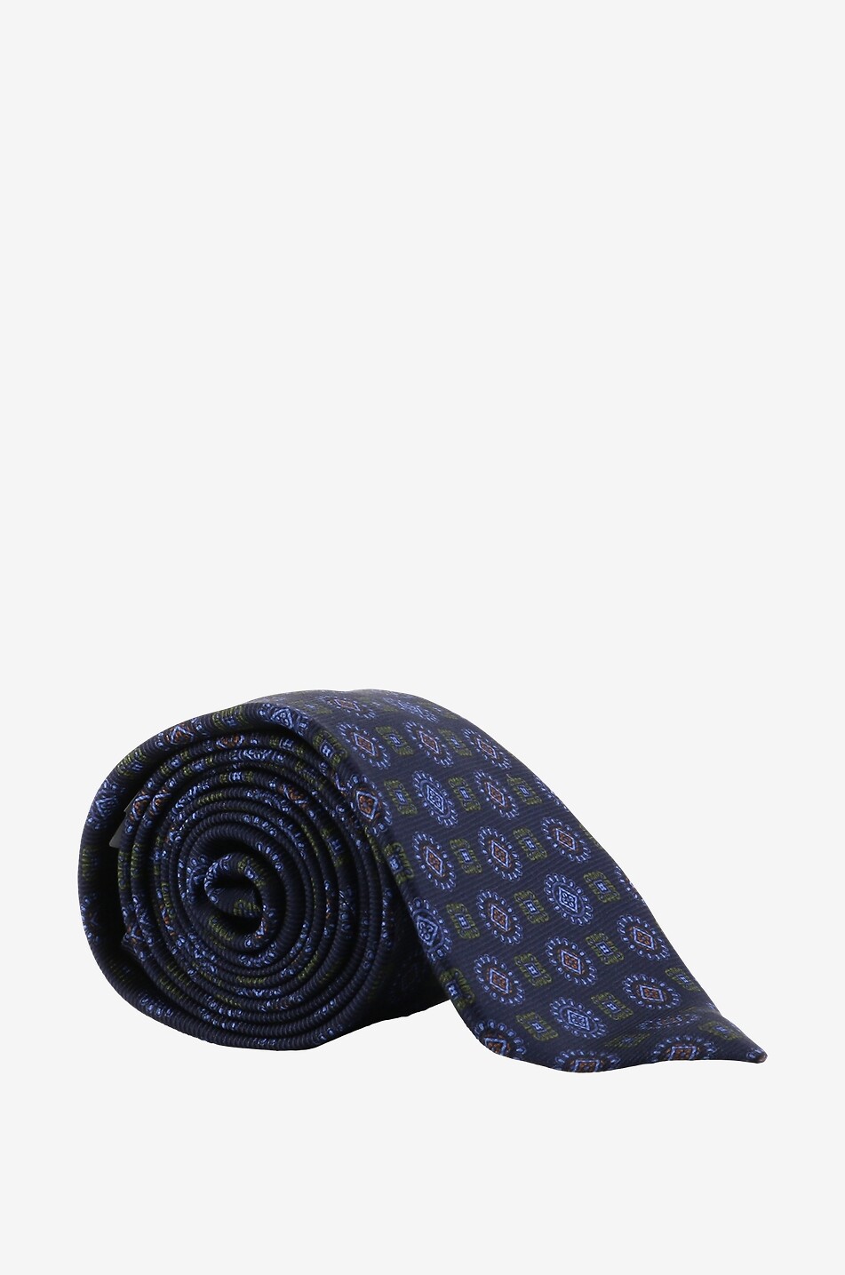 Seidentwillkrawatte mit geometrischen Motiven