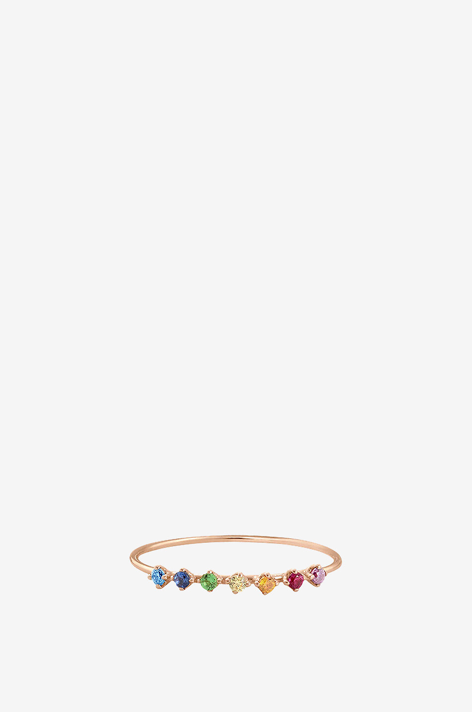 Ring aus Roségold und Edelsteinen Stardust Rainbow
