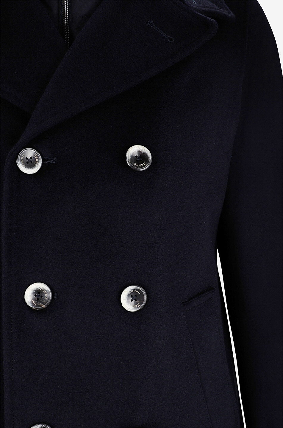 HERNO Cabanjacke aus Schurwolle und Kaschmir Nuage Herren DUNKELBLAU 4