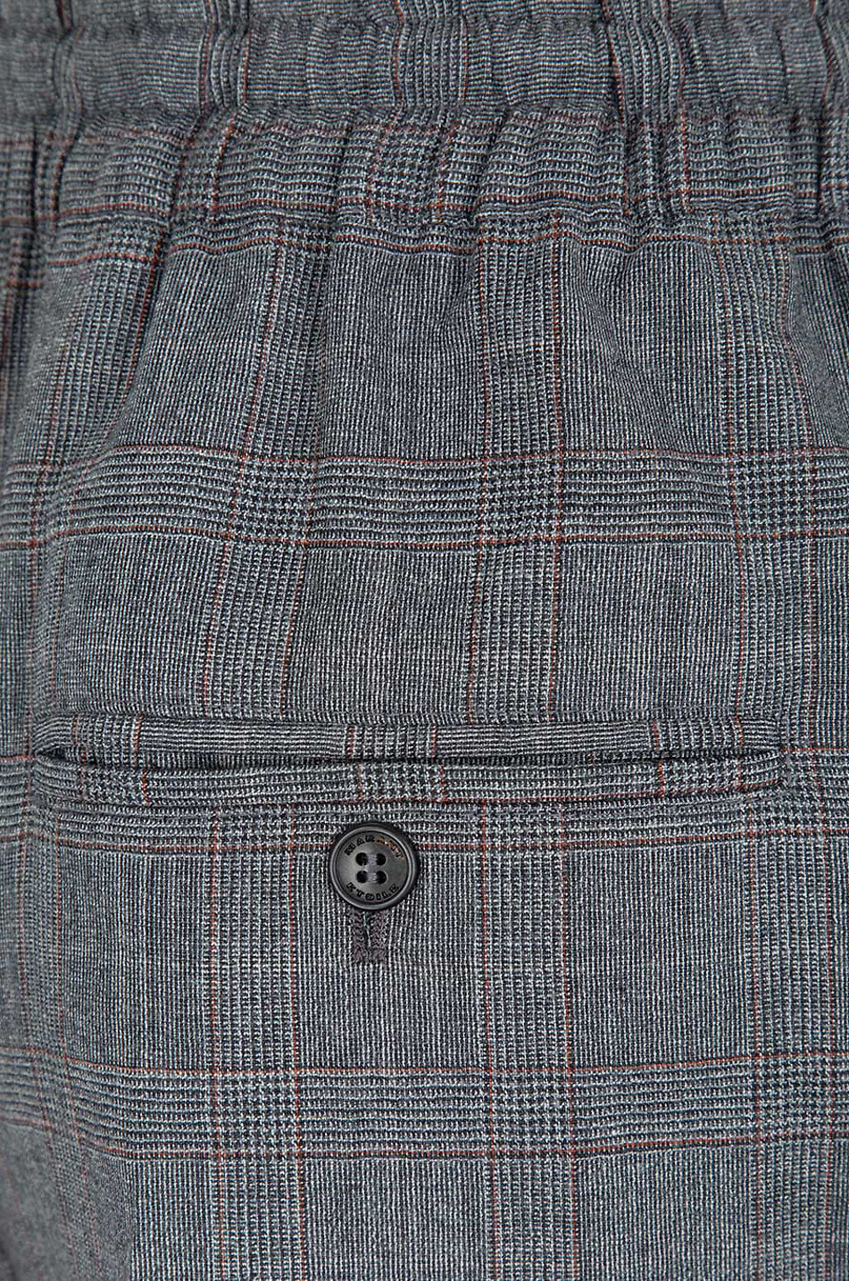 MARANT ETOILE Priska checked trousers with waistband tucks Women GREY 7
