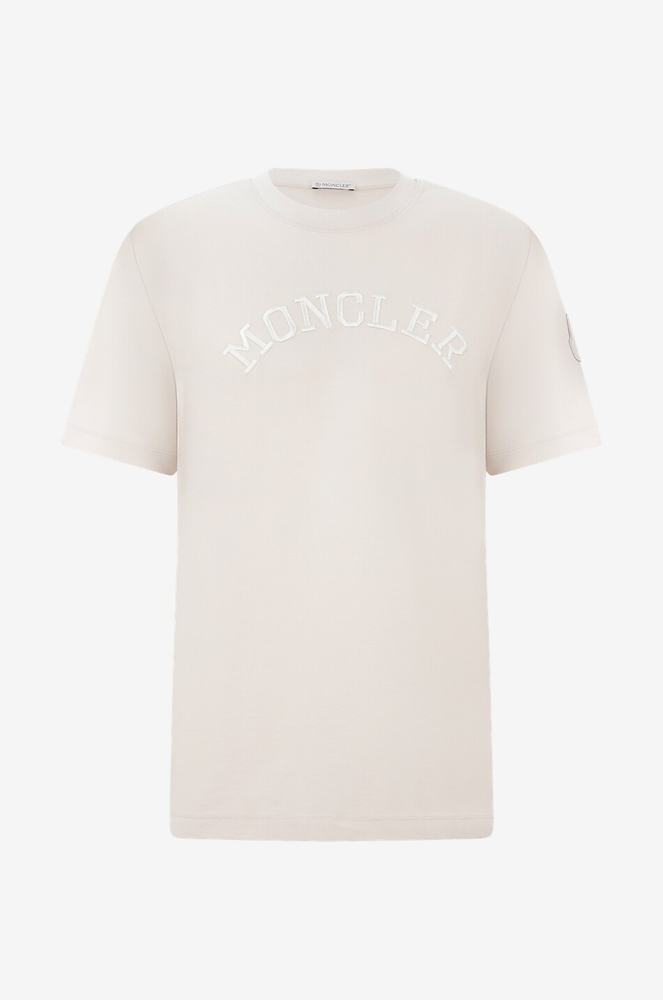 MONCLER Cotton short-sleeved T-shirt Men BEIGE 1