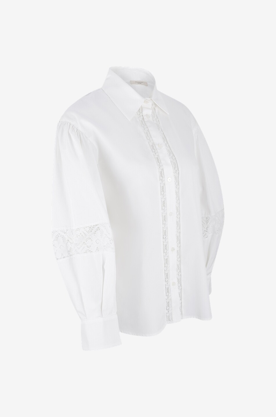 WEEKEND MAX MARA Hemd aus Popeline und Spitze Samuele Damen WEISS 3