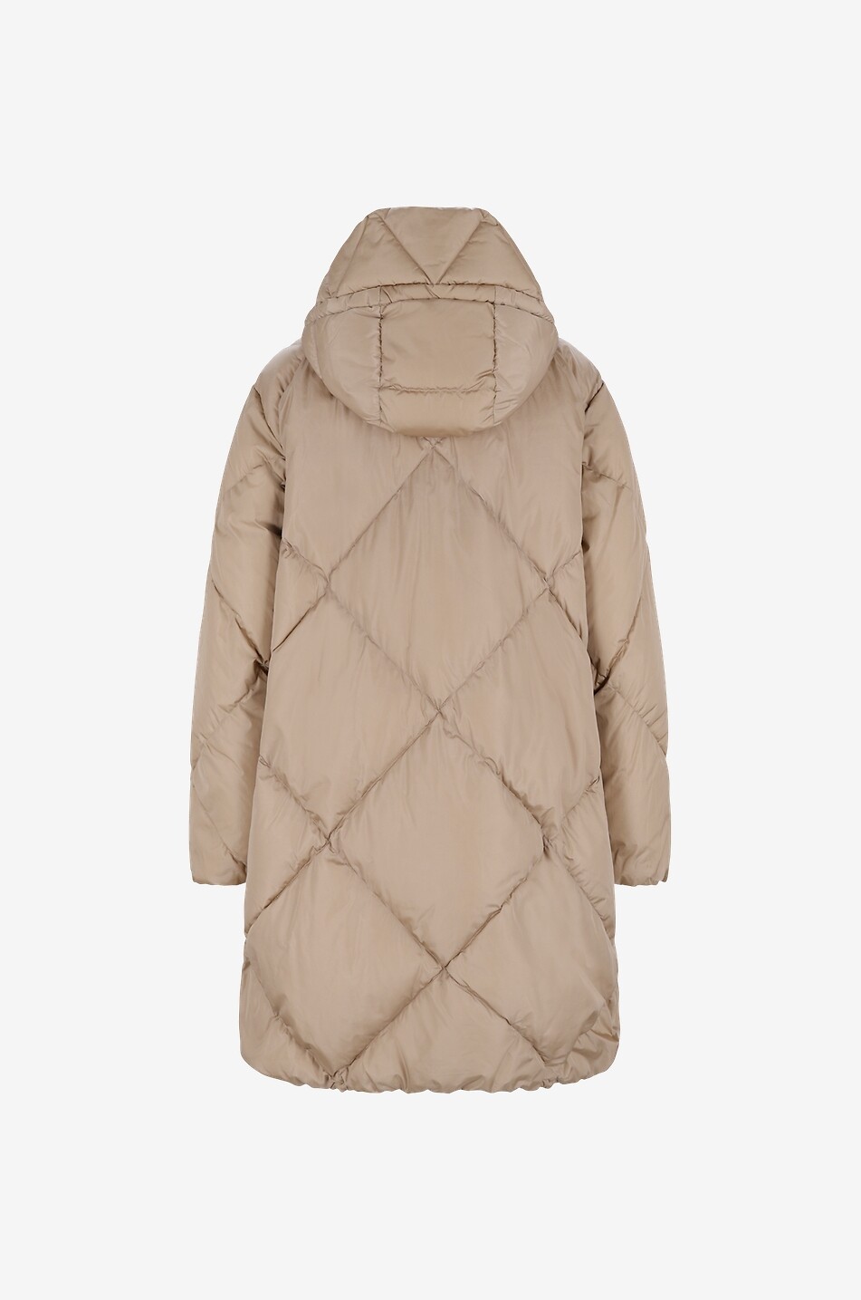 WEEKEND MAX MARA Calerno long loose hooded down jacket Women CAMEL 2