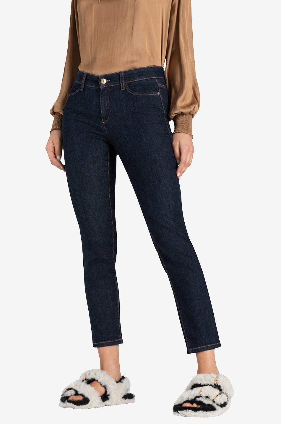 CAMBIO Piera cropped dark-washed skinny fit jeans Women BLUE 3